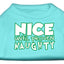 Christmas Pet Dog & Cat Shirt Screen Printed, "Nice Until Proven Naughty"