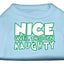 Christmas Pet Dog & Cat Shirt Screen Printed, "Nice Until Proven Naughty"