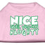 Christmas Pet Dog & Cat Shirt Screen Printed, "Nice Until Proven Naughty"