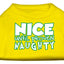 Christmas Pet Dog & Cat Shirt Screen Printed, "Nice Until Proven Naughty"