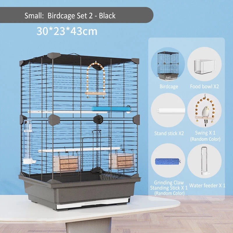 Large Birdcage Standing Ornamental BirdCage Easy To Clean Large Space House Breeding Bird Flight Cage Home Crate Parrot Nest