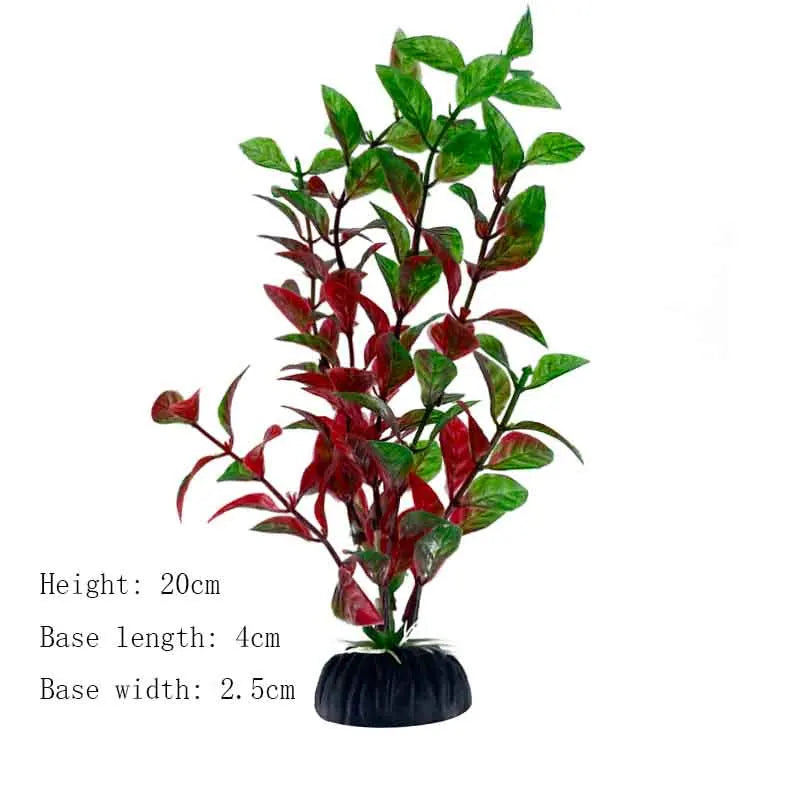 Artificial Underwater Plastic Plants Aquarium Fish Tank Aquatic Fake Shrub Green Water Grass Viewing Simulation Decoration