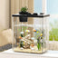 Transparent Betta Fish Viewing Box Removable with Cover Tabletop Fish Tank Goldfish Bowl Plastic Hydroponic Planter Fish Tank