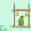 8PCS Set Combination Parrot Bird Toys Wood Articles Bite Pet Bird Toys For Parrot Training Bird Toy Swing Ball Bell Standing