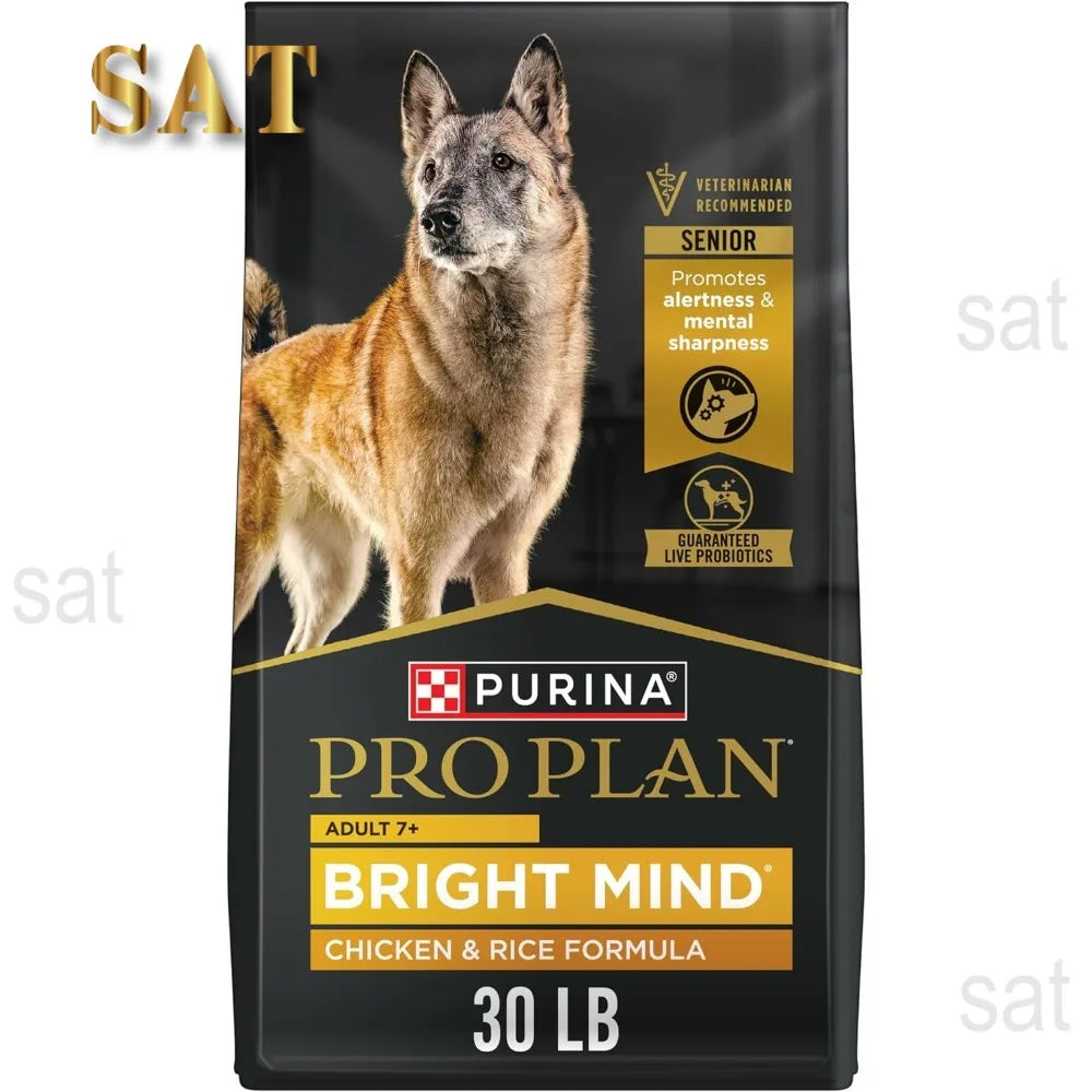 Senior Dog Food With Probiotics for Dogs, Bright Mind 7+ Chicken & Rice Formula - 30 lb. Bag