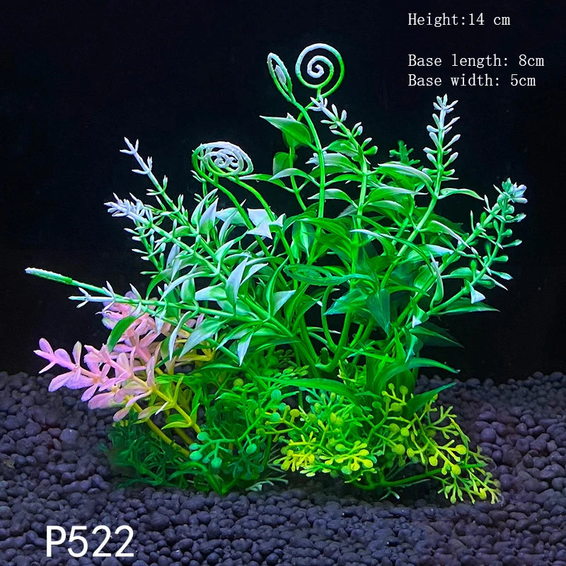 Artificial Underwater Plastic Plants Aquarium Fish Tank Aquatic Fake Shrub Green Water Grass Viewing Simulation Decoration