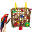 8PCS Set Combination Parrot Bird Toys Wood Articles Bite Pet Bird Toys For Parrot Training Bird Toy Swing Ball Bell Standing