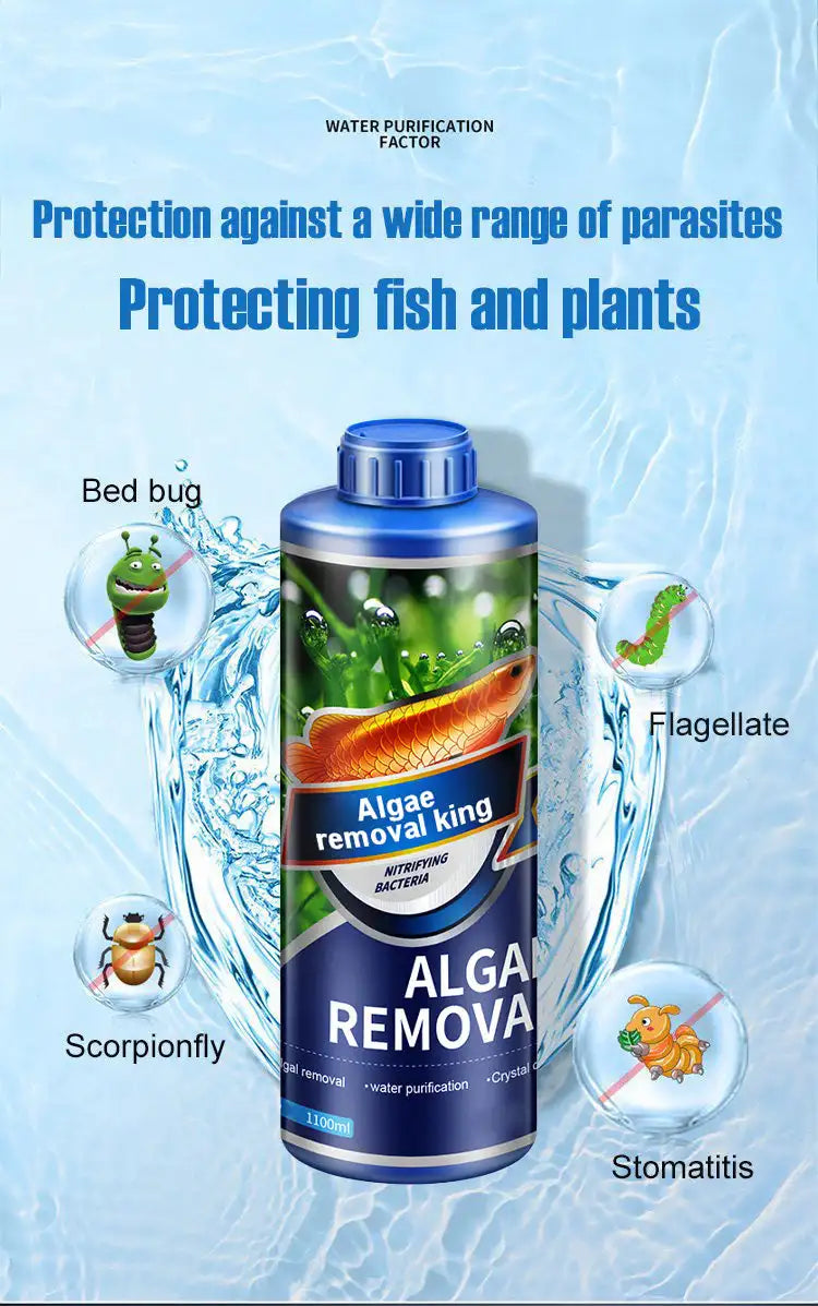 Algae Remover Fish Tank Water Grass Aquarium Green Aquatic Weed Moss Algae Removal Environmental Ecological Safe Water Purifier