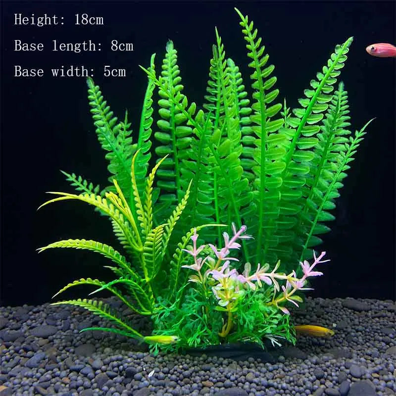 Artificial Underwater Plastic Plants Aquarium Fish Tank Aquatic Fake Shrub Green Water Grass Viewing Simulation Decoration