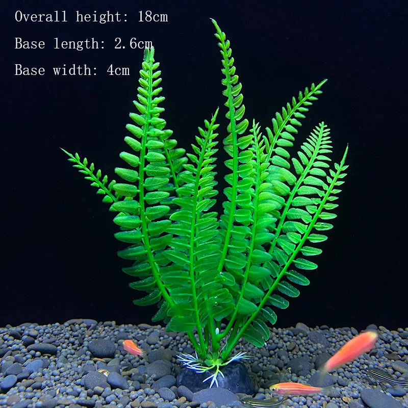 Artificial Underwater Plastic Plants Aquarium Fish Tank Aquatic Fake Shrub Green Water Grass Viewing Simulation Decoration