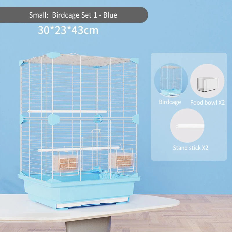 Large Birdcage Standing Ornamental BirdCage Easy To Clean Large Space House Breeding Bird Flight Cage Home Crate Parrot Nest