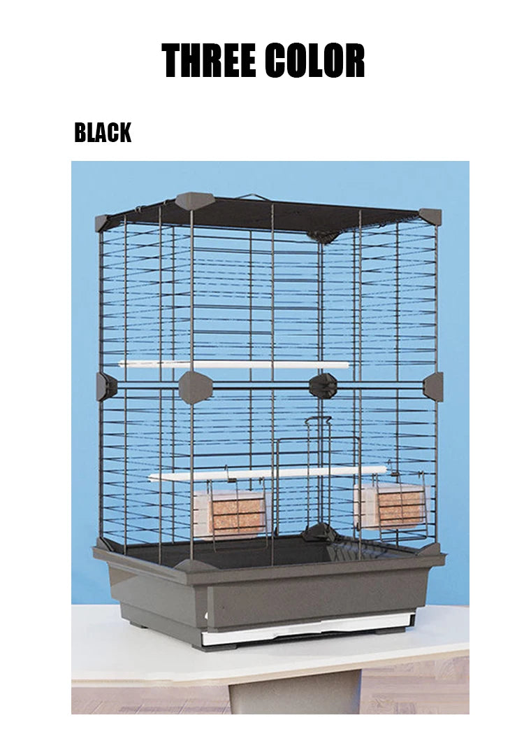 Large Birdcage Standing Ornamental BirdCage Easy To Clean Large Space House Breeding Bird Flight Cage Home Crate Parrot Nest