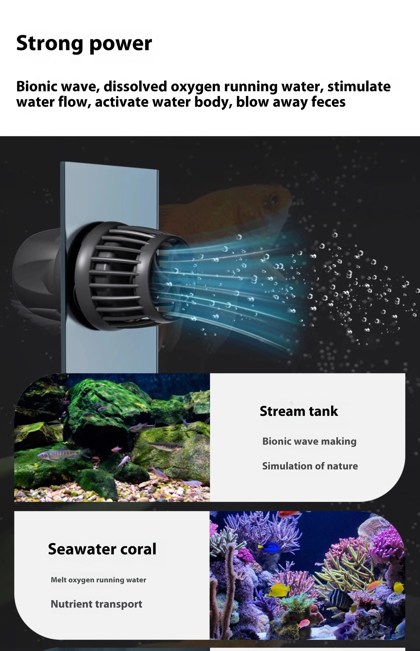 110-240V new jecod jebao out-of-cylinder wave pump DMP aquarium coral smart wave pump oxygenation Bluetooth connection