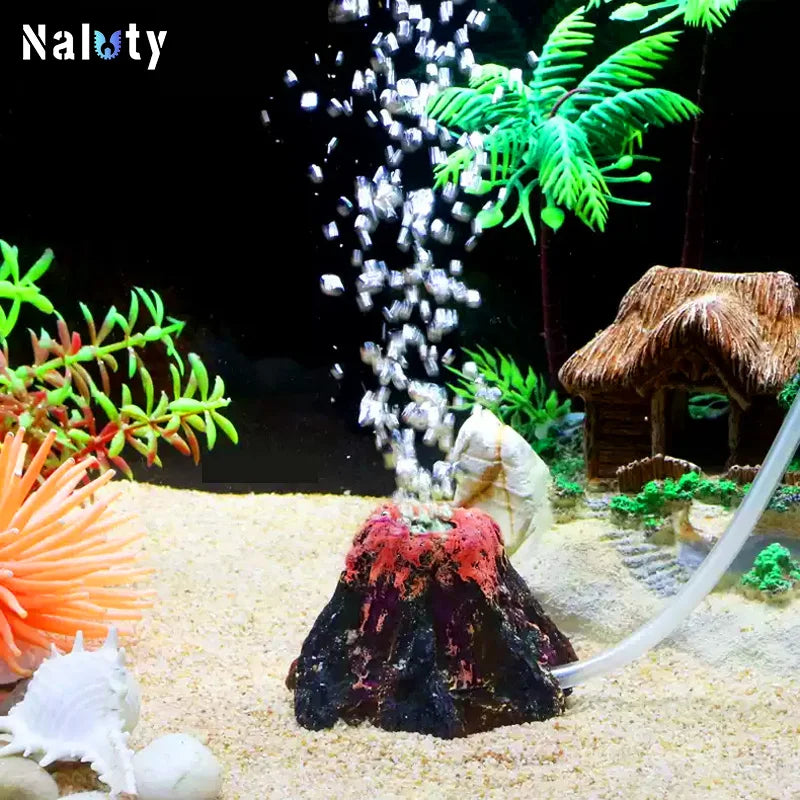 Aquarium Decoration Oxygen Set Fish Tank Silent Air Pumps Air Stone Volcano Conch Bubble Stone Aquarium Accessories Oxygen Pump