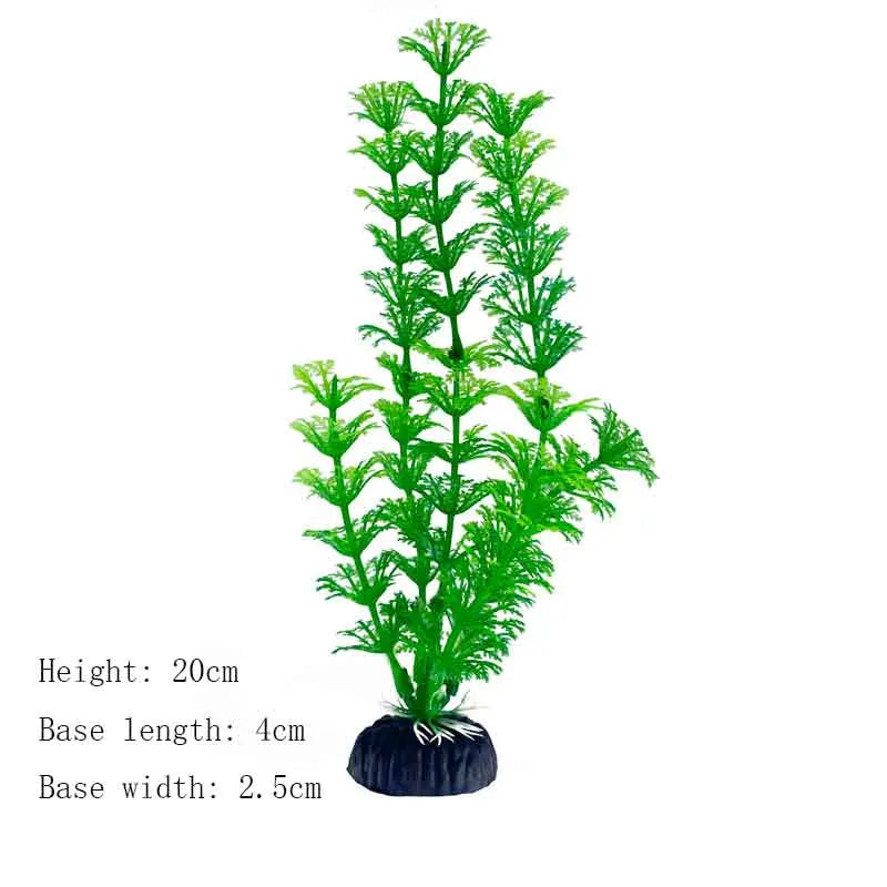 Artificial Underwater Plastic Plants Aquarium Fish Tank Aquatic Fake Shrub Green Water Grass Viewing Simulation Decoration