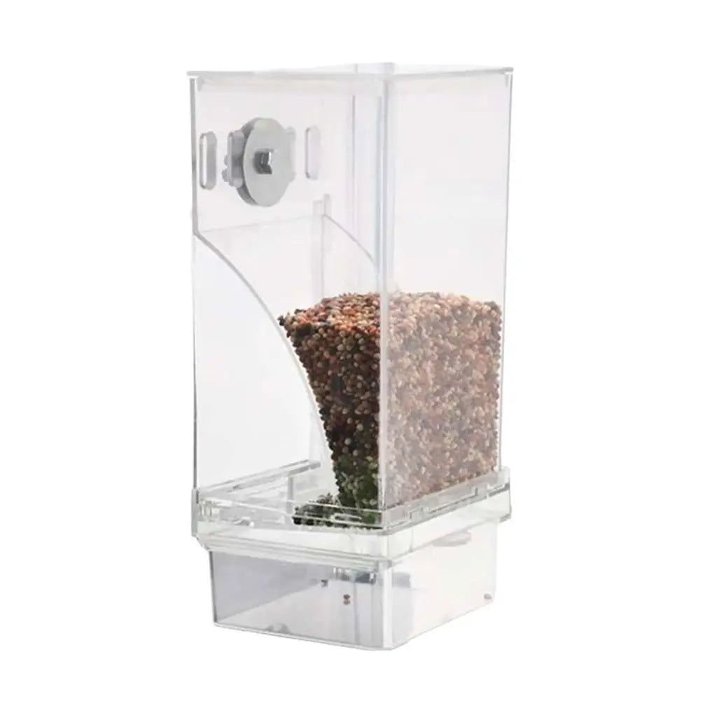 New Automatic Bird Feeder Neat Parrot Pigeon Transparent Feeder Large Capacity Hanging Anti-sprinkler Feeder Bird Box Container