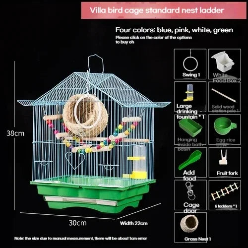 Cage Oiseaux Bird Cages House Backpack Hamster Small Outdoor Bird Toys Cages House Budgie Jaula Agapornis Pet Products