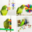 15Pcs Bird Cage Toys for Parrots Wood Birds Swing Reliable Chewable Bite Bridge Wooden Beads Shape Parrot Toy Bird Toys