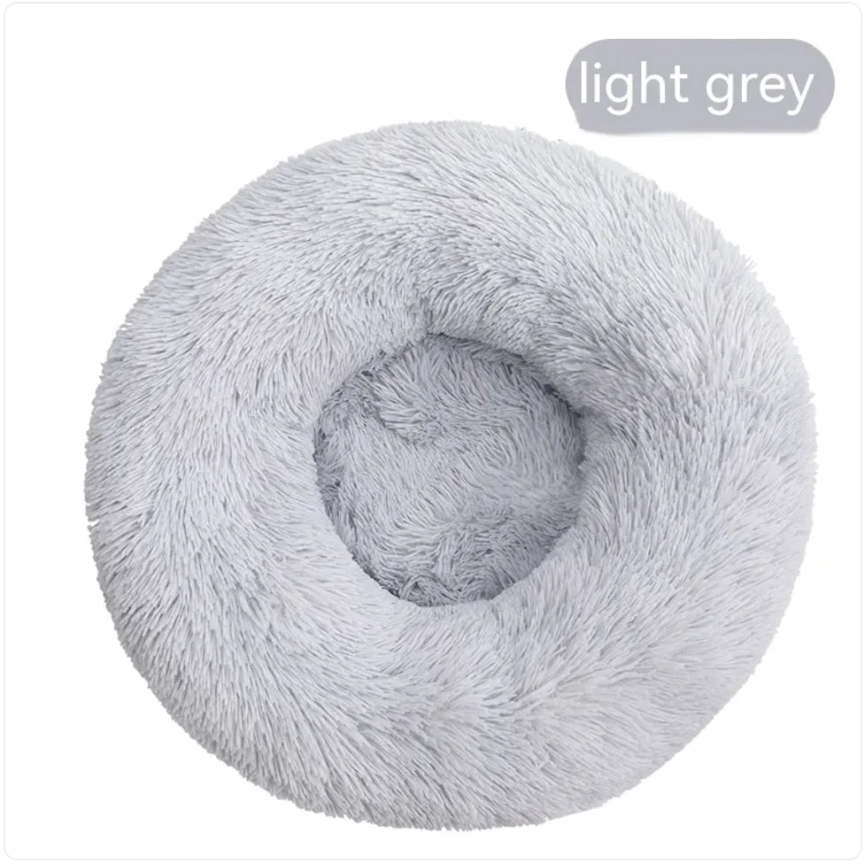 Plush Round Washable Pet Bed