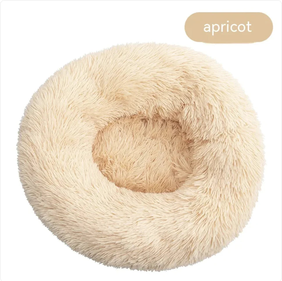 Plush Round Washable Pet Bed