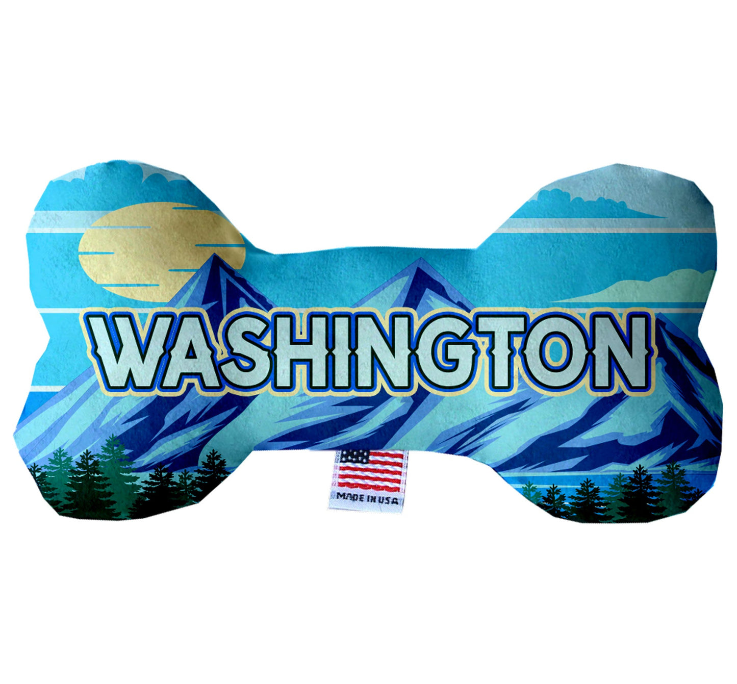 Pet & Dog Plush Bone Toys, "Washington State Options" (Available in different pattern options)