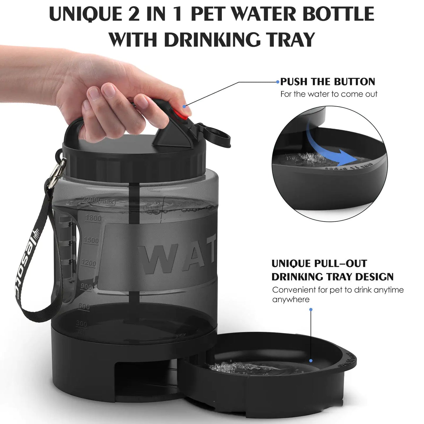 Large Capacity Dog Water Bottle