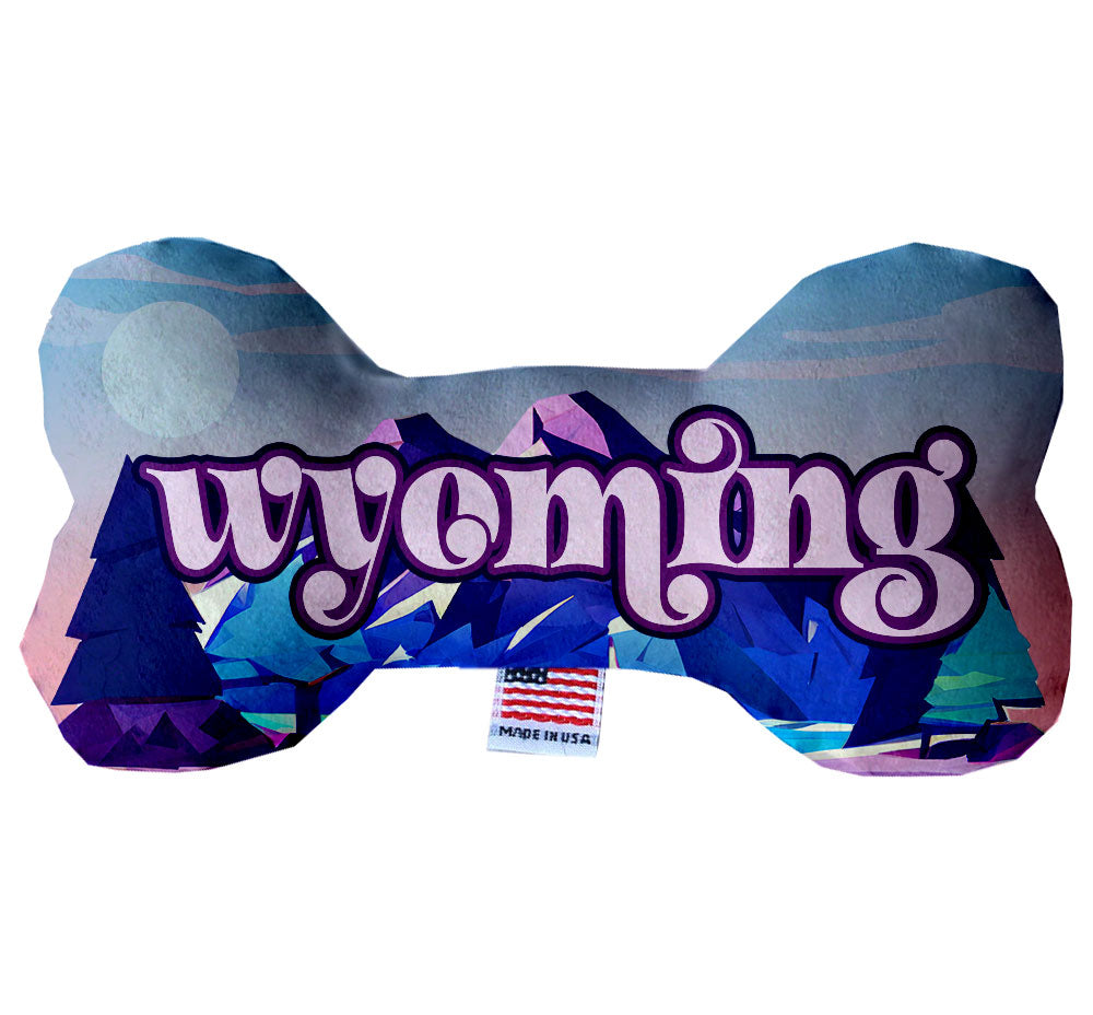 Pet & Dog Plush Bone Toys, "Wyoming State Options" (Available in different pattern options)