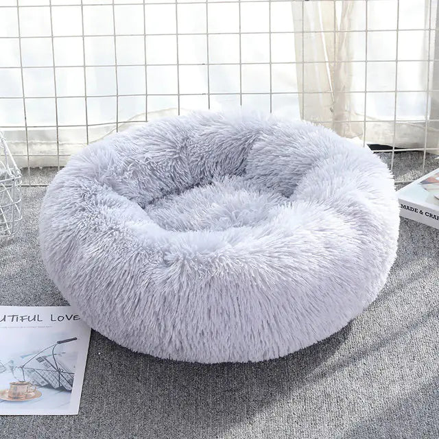 Pet Plush Bed Calming Basket