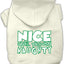 Christmas Pet, Dog & Cat Hoodie Screen Printed, "Nice Until Proven Naughty"