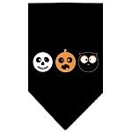 Halloween Pet and Dog Bandana Screen Printed, "The Spook Trio"