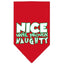 Christmas Pet and Dog Bandana Screen Printed, "Nice Until Proven Naughty"