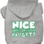 Christmas Pet, Dog & Cat Hoodie Screen Printed, "Nice Until Proven Naughty"