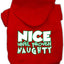 Christmas Pet, Dog & Cat Hoodie Screen Printed, "Nice Until Proven Naughty"