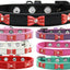 Dog, Puppy & Pet Widget Fashion Collar, "Red Glitter Bow"