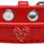 Dog, Puppy & Pet Widget Fashion  Collar, "Red Glitter Heart"