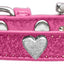 Dog, Puppy & Pet Widget Ice Cream Collar, "Silver Heart"