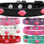 Dog, Puppy & Pet Widget Fashion  Collar, "Pink Glitter Lips"