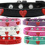 Dog, Puppy & Pet Widget Fashion  Collar, "Red Glitter Heart"