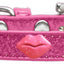 Dog, Puppy & Pet Widget Ice Cream Collar, "Pink Glitter Lips"