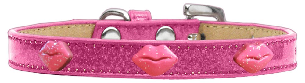 Dog, Puppy & Pet Widget Ice Cream Collar, "Pink Glitter Lips"