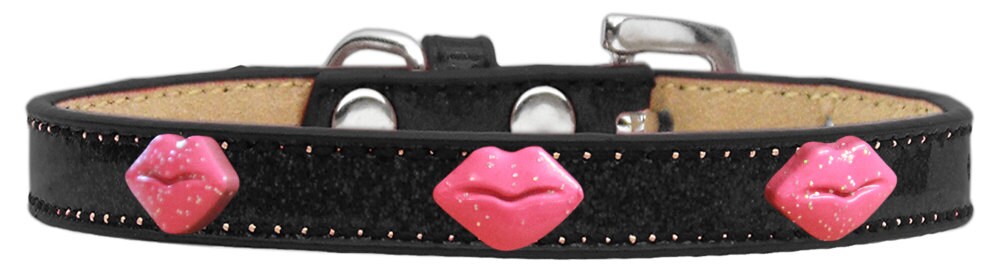 Dog, Puppy & Pet Widget Ice Cream Collar, "Pink Glitter Lips"