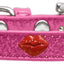 Dog, Puppy & Pet Widget Ice Cream Collar, "Red Glitter Lips"