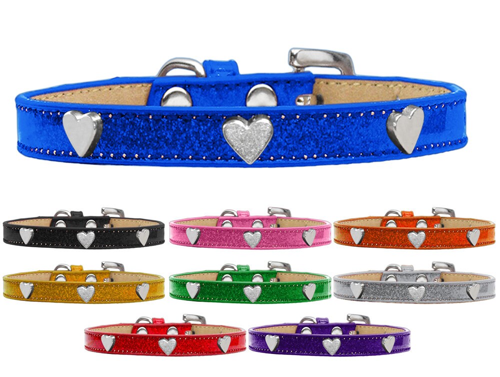 Dog, Puppy & Pet Widget Ice Cream Collar, "Silver Heart"