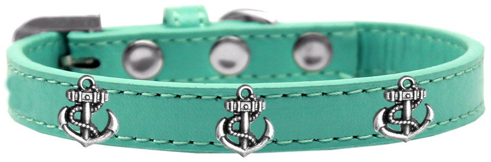 Dog, Puppy & Pet Widget Fashion  Collar, "Silver Anchor"