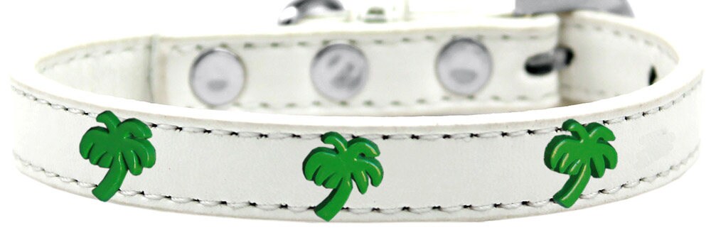 Dog, Puppy & Pet Widget Fashion  Collar, "Green Palm Tree"