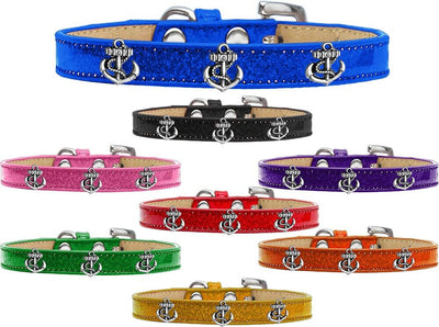 Dog, Puppy & Pet Widget Ice Cream Collar, "Silver Anchor"