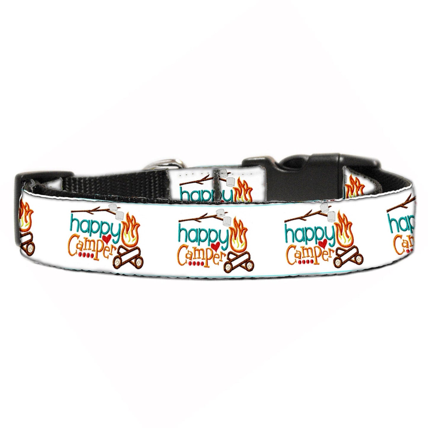 Pet Dog & Cat Nylon Collar or Leash, "Happy Camper"