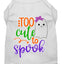 Halloween Pet Dog & Cat Shirt Screen Printed, "Too Cute To Spook - Girly Ghost"