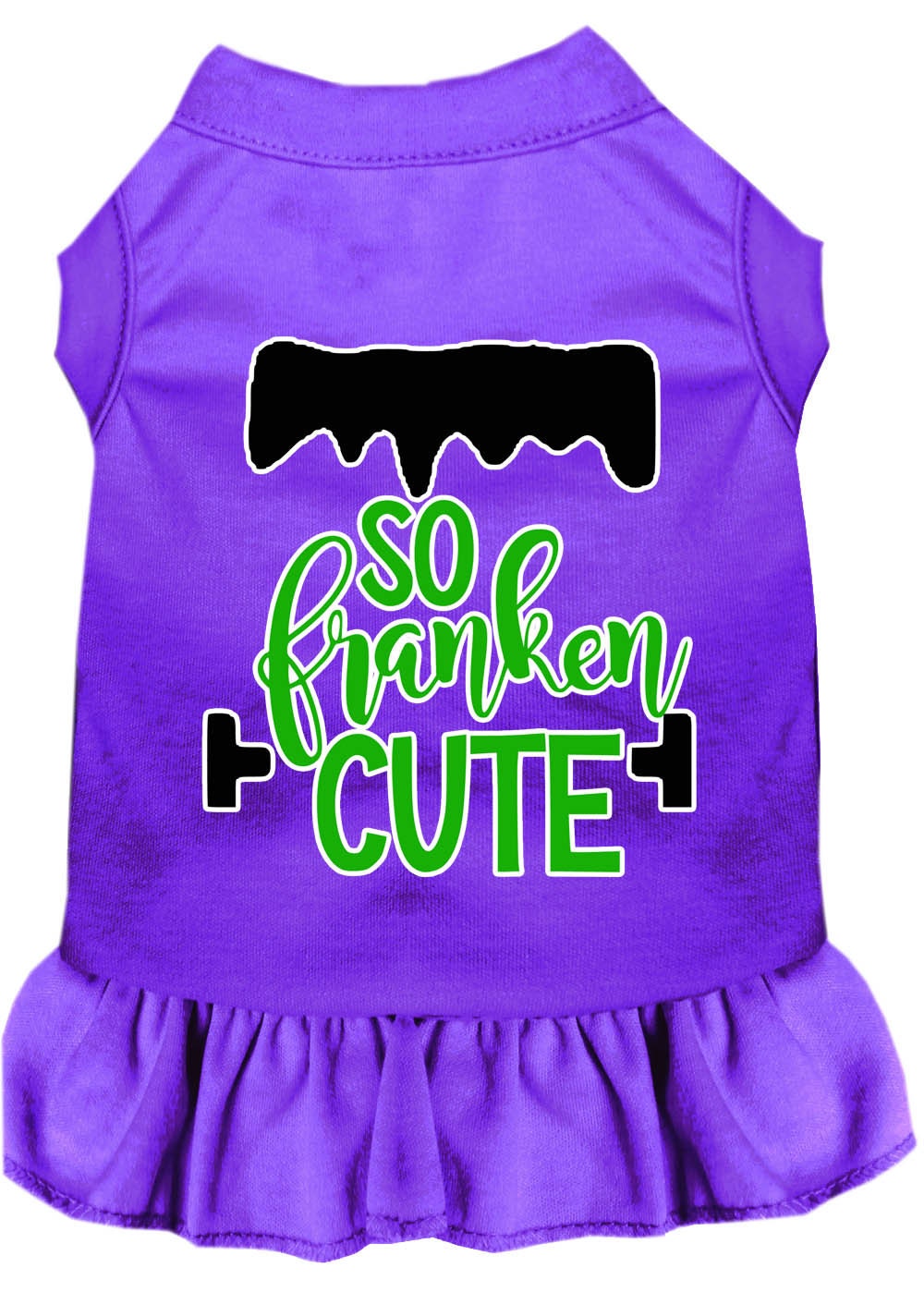 Halloween Pet Dog & Cat Dress Screen Printed, "So Franken Cute"