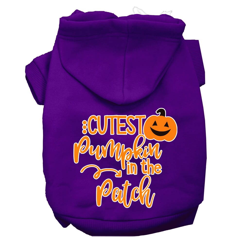 Halloween Pet, Dog & Cat Hoodie Screen Printed, "Cutest Pumpkin In The Patch"